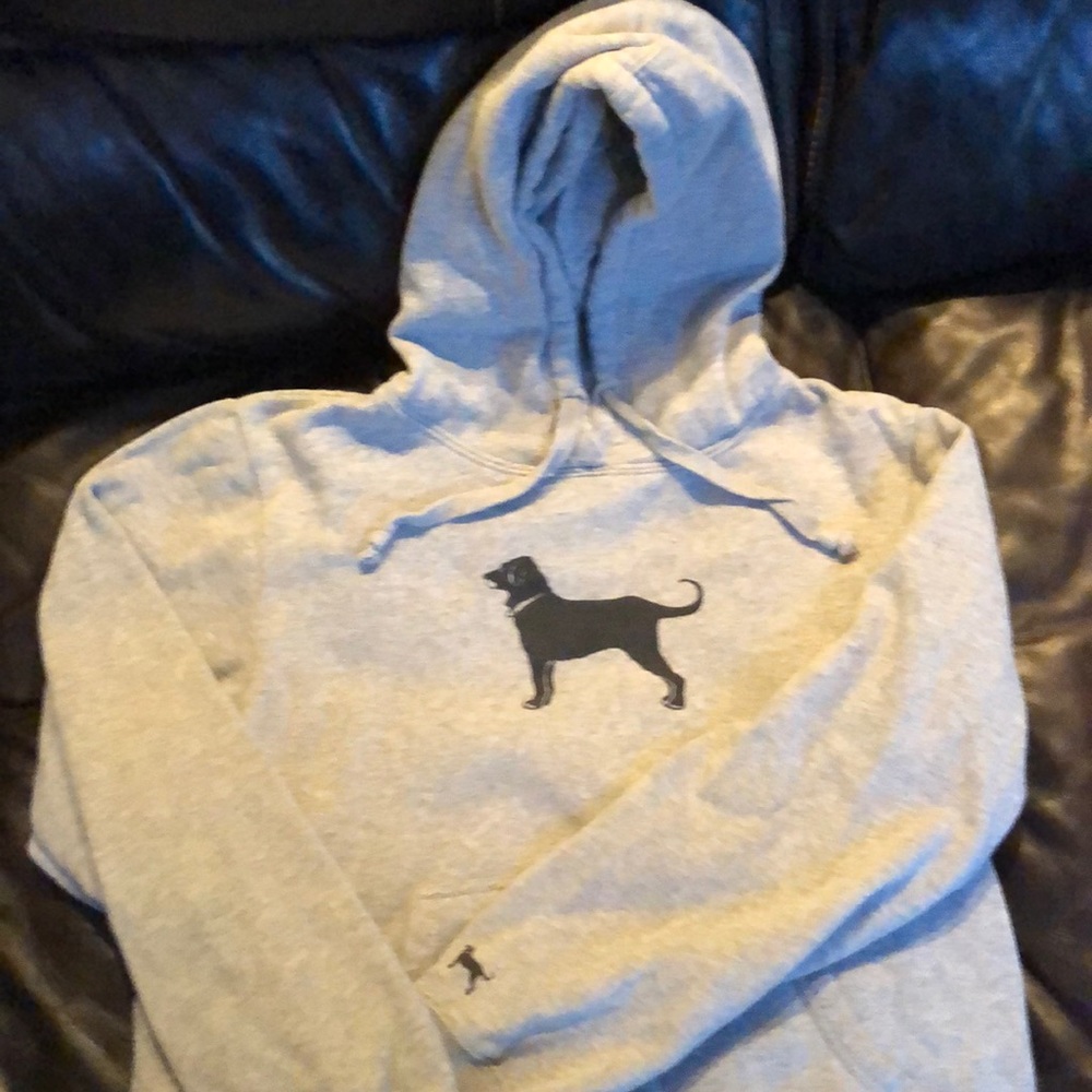 Black dog hooded sweatshirt
